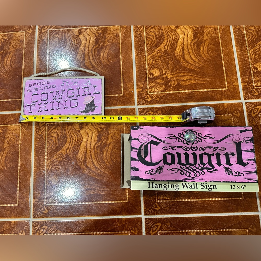 Pink Cowgirl Wall Sign